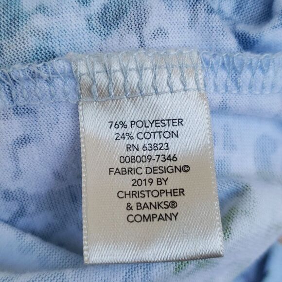 Pretty CJ Banks Floral Hibiscus Top Sz 1X - Picture 5 of 5